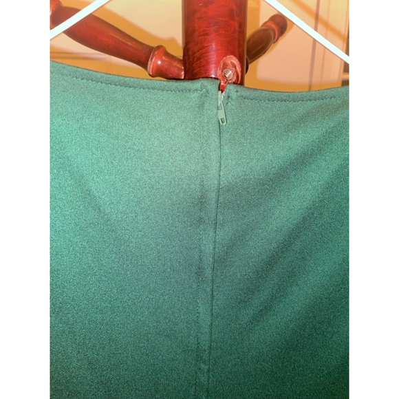 Women's vintage Claire LaRabe Green Floral Maxi Dress Size M - Picture 5 of 6